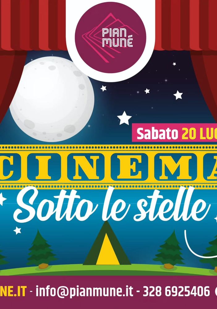 Pian Munè: Cena e Cinema all’aperto sabato 20 luglio