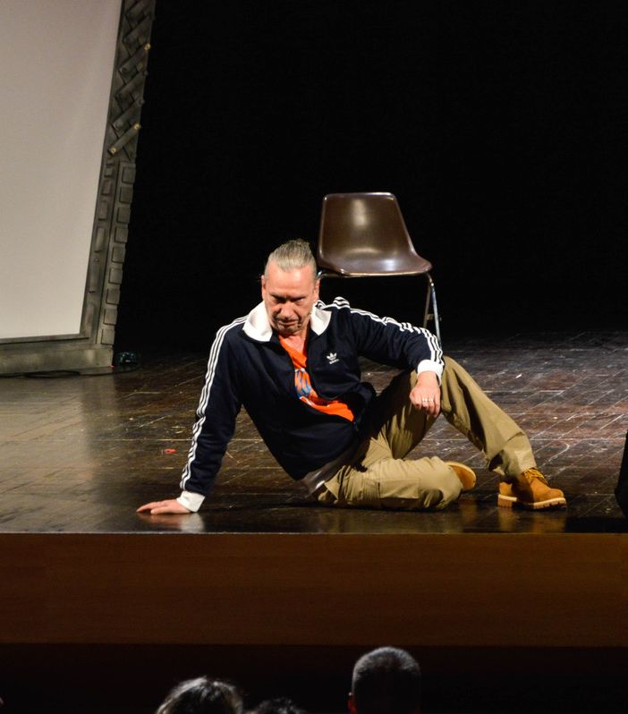 Alcuni momenti dello spettacolo di Mauro Repetto (foto di Cinzia Consolati)
