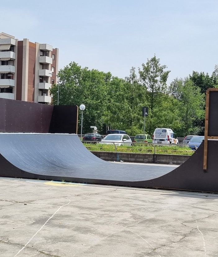 La nuova pista da skate del Parco di via Midana