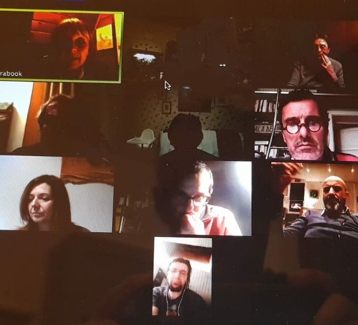 Una riunione in videoconferenza della segreteria del Pd di Pinerolo
