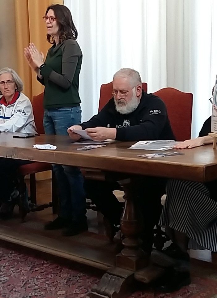 Genre a una conferenza a del 22 febbraio a Pinerolo (secondo da destra)