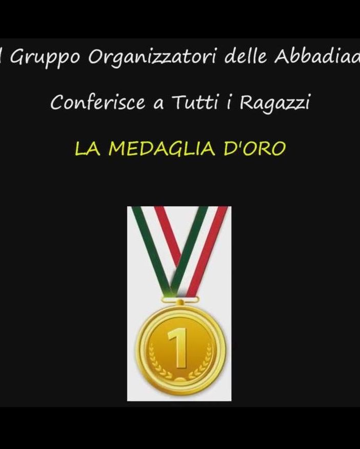 Rinviate le Abbadiadi, ma tutti i ragazzi vincono la medaglia d’oro