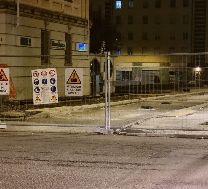 Il cantiere di piazza Roma