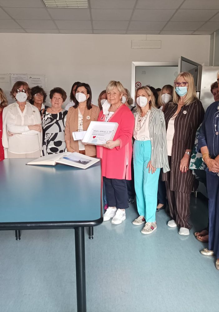 La presentazione della donazione in ospedale