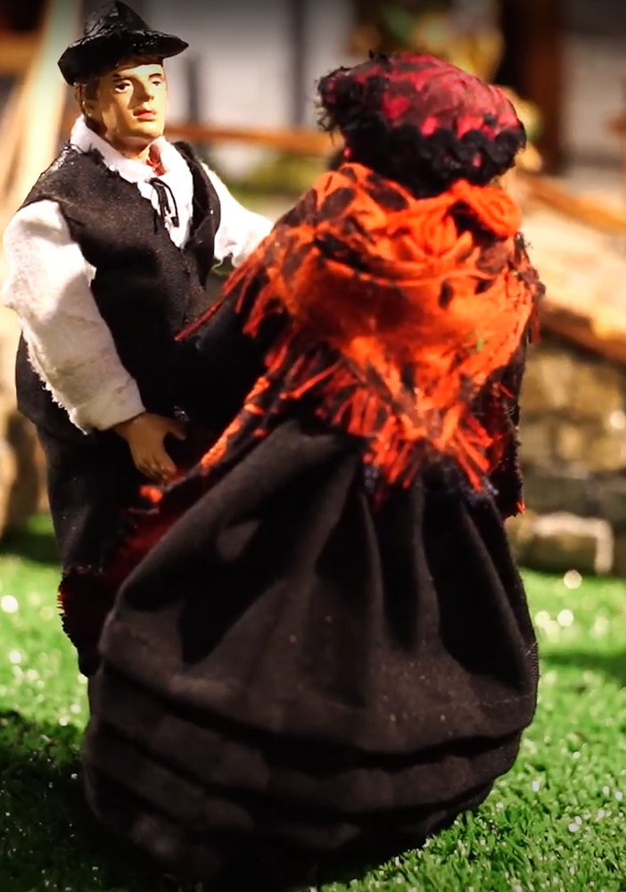 Un dettaglio del presepe di Marco e Gemma Martin