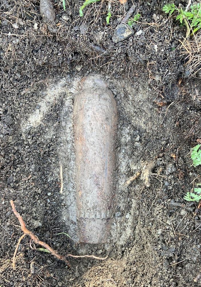 L’ordigno riaffiorato dal terreno