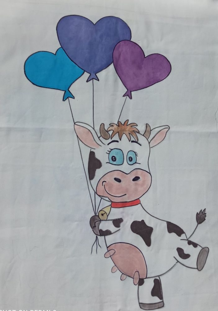 Una parte del drappo per premiare la mucca simpatica di Prarostino