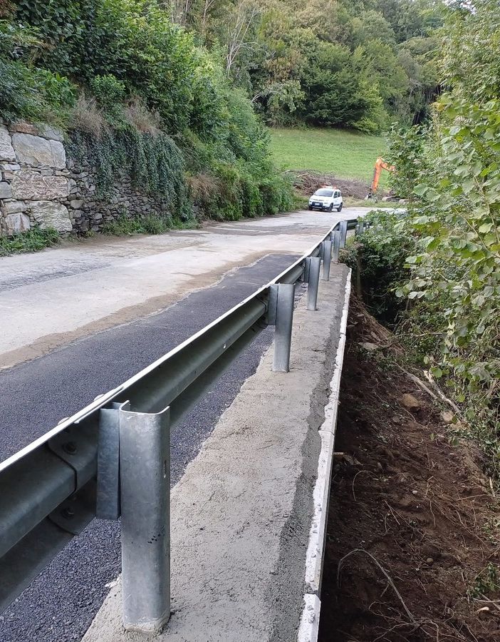 La strada riaperta a San Germano Chisone