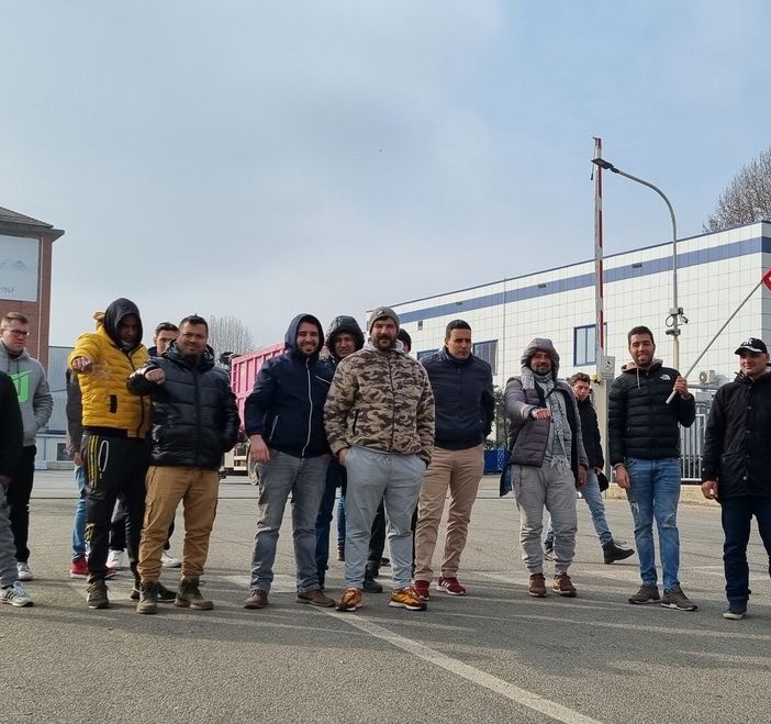 I lavoratori in sciopero