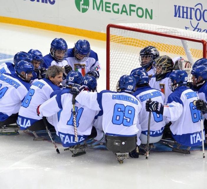 ‘Ciaz’ con la nazionale italiana di Para Ice Hockey