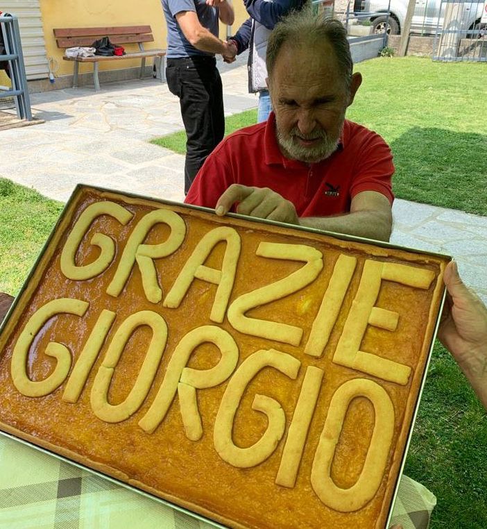 Giorgio Poet alla festa per la nomina di socio emerito del Soccorso alpino