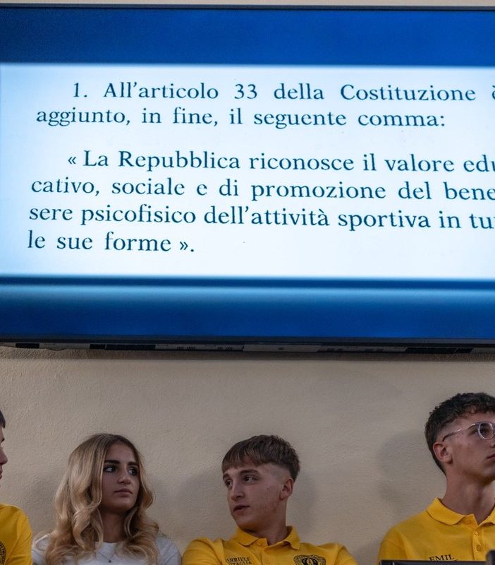 Un momento dell’inaugurazione dell’anno scolastico