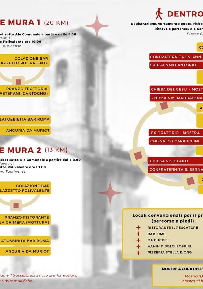 A Villafranca Piemonte si mangia, cammina e pedala, tra chiese, cappelle e castello a porte aperte
