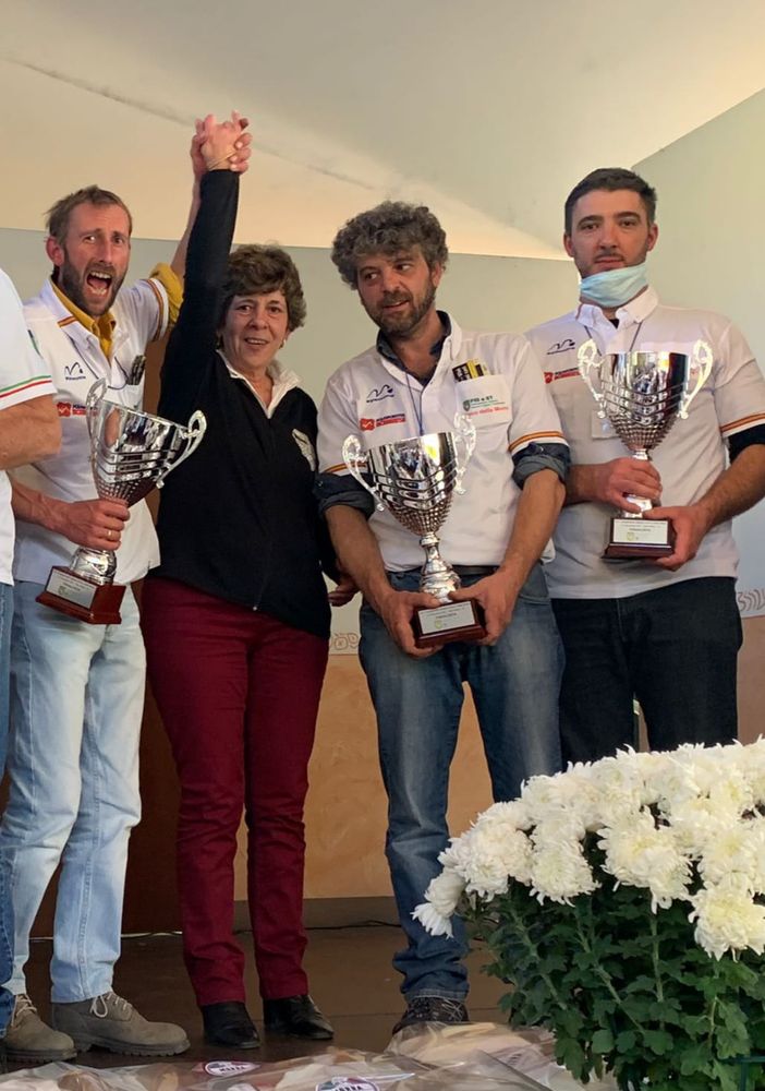Da sinistra Luca Charbonnier, il sindaco Lilia Garnier, Andrea Carignano e Manrico Geymonat