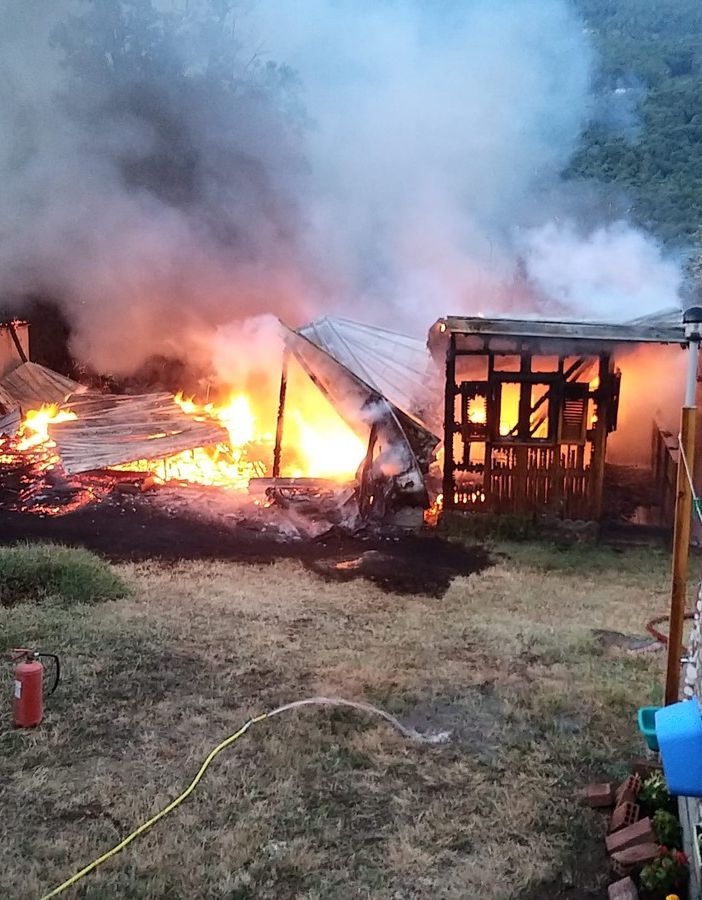 L'incendio di stamattina a Villar Pellice