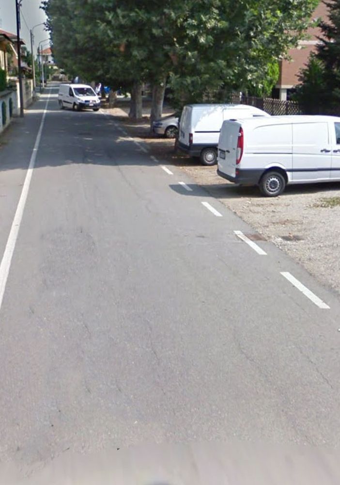 Un tratto di via Risorgimento a Volvera