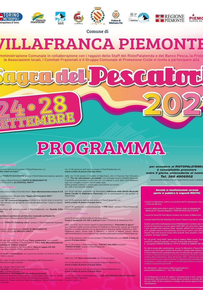 Tutto è pronto per la Sagra dei Pescatori di Villafranca Piemonte