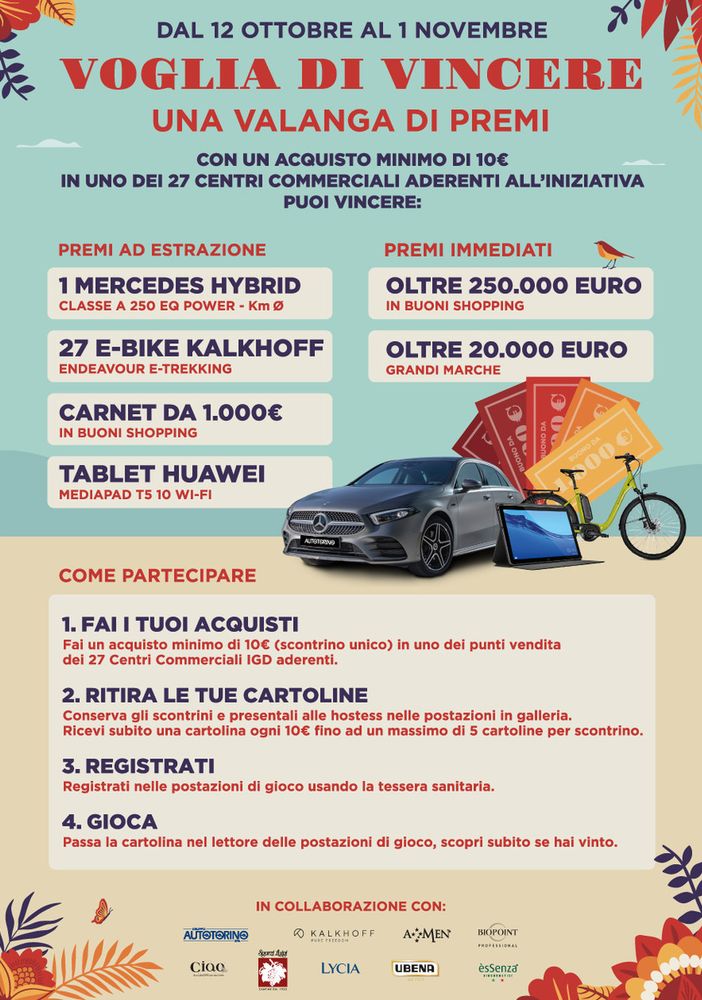 A Mondovicino Shopping Center e nei 27 Centri Commerciali Igd SiiQ c’è “VOGLIA DI VINCERE”