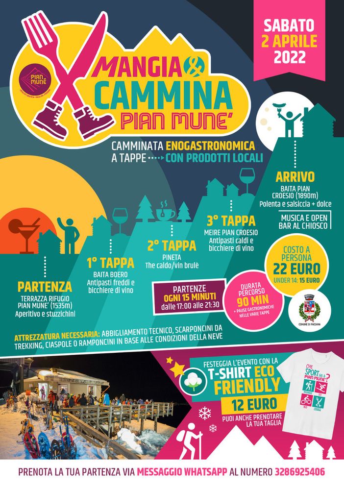 Pian Munè di Paesana: ritorna la “Mangia e Cammina”