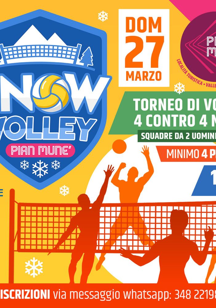 Pian Munè di Paesana: 1^ edizione del torneo di Snow Volley