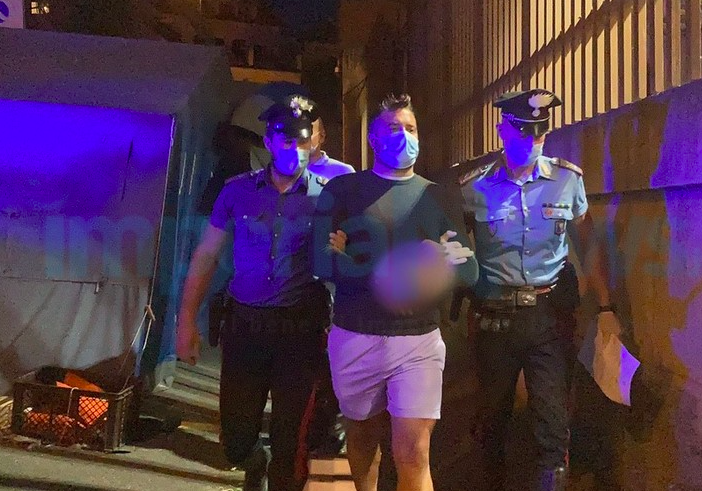 Il fermato dai carabinieri