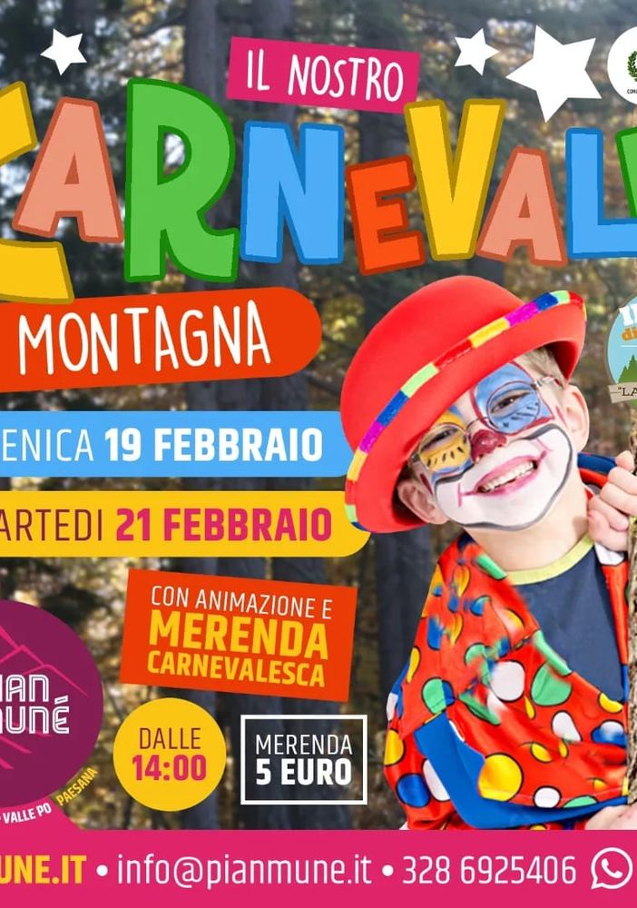 Carnevale a Pian Munè, quattro giorni di festa e divertimento