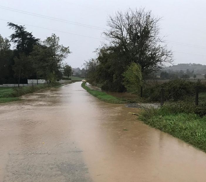maltempo e strade allagate