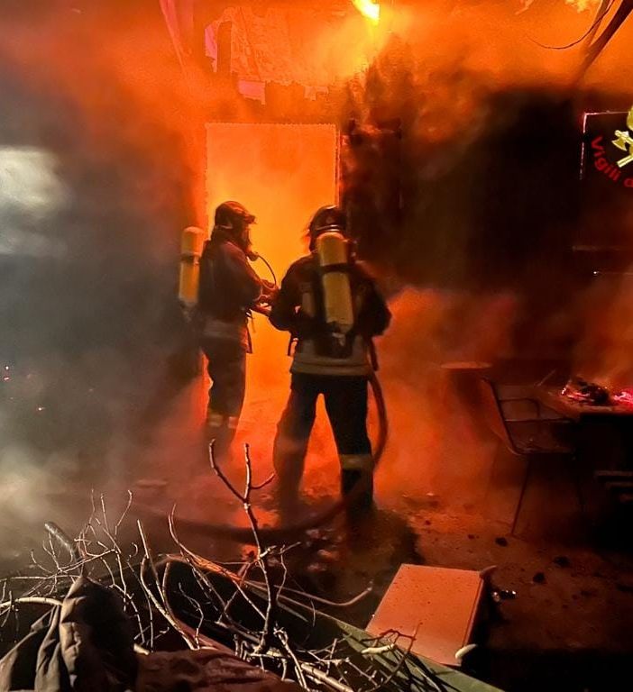 Intervento dei vigili del fuoco