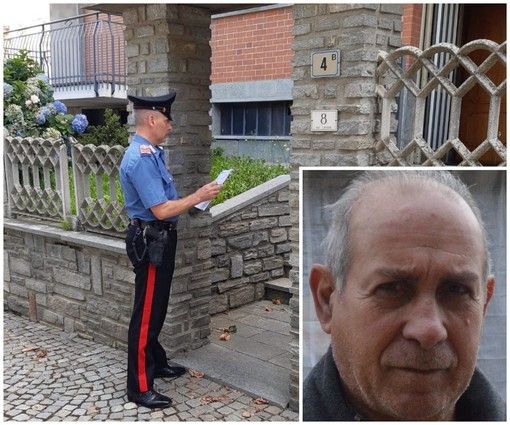 I Carabinieri di fronte all'abitazione di via Cavour, a Bagnolo Piemonte. Nel riquadro, Pasquale Mattana. L'omicidio è avvenuto a Carmagnola I Carabinieri di fronte all'abitazione di via Cavour, a Bagnolo Piemonte. Nel riquadro, Pasquale Mattana. L'omicidio è avvenuto a Carmagnola