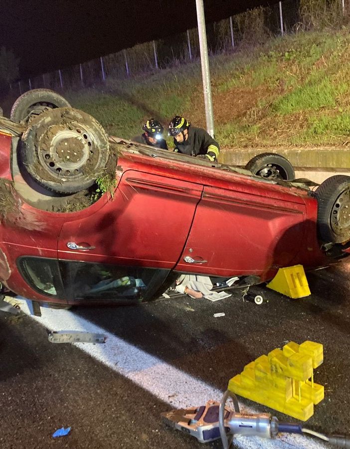 Triplo incidente nella notte sulla tangenziale: il più grave sul raccordo Torino-Pinerolo