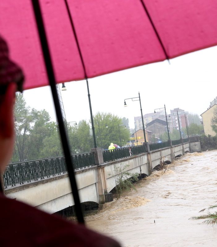 Lo Stura a Torino il 17 aprile, nel giorno di massima emergenza