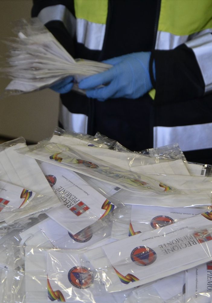 Mascherine: oggi è partita la distribuzione a Pinerolo