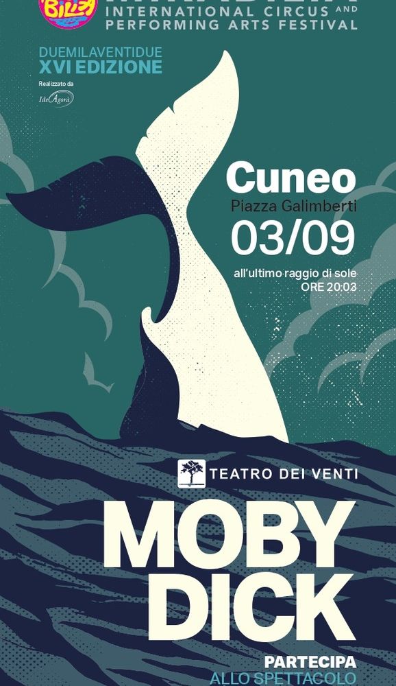 Mirabilia Festival 2022: 3 settembre 2022, 'Moby Dick' in piazza Galimberti a Cuneo