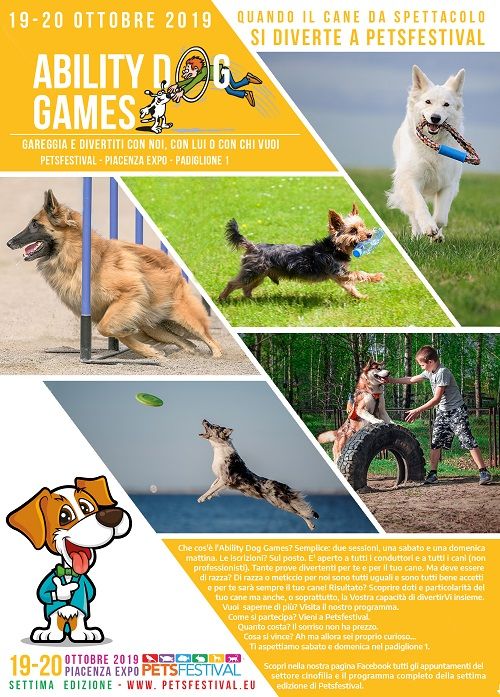 A PetsFestival puoi partecipare agli Ability Dog Games con il tuo fedele amico