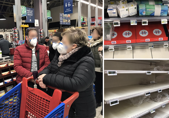 Coronavirus, a Torino supermercati presi d’assalto domenica sera. Stamattina situazione più tranquilla [FOTO]