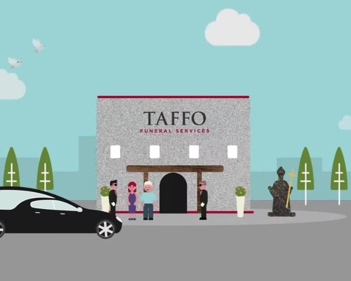 immagine presa da video di Taffo onoranze funebri