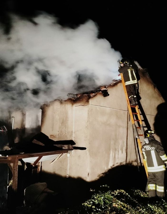 L'incendio in località Serre