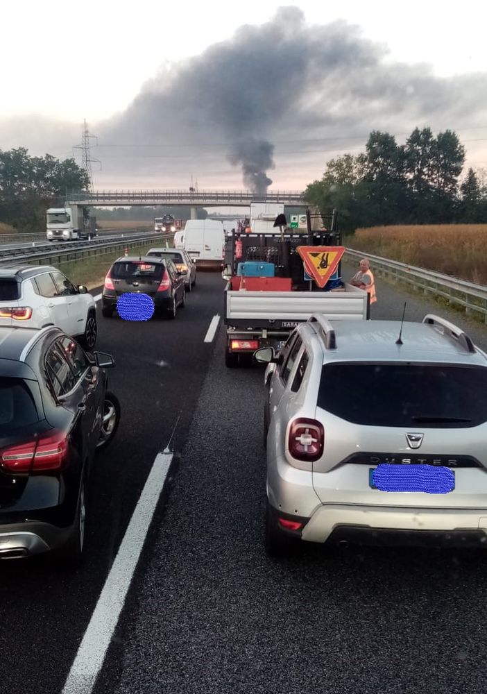 Autostrada bloccata in coda