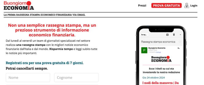 Nasce Buongiorno Economia, il primo servizio di rassegna stampa verticale ragionato Nasce Buongiorno Economia, il primo servizio di rassegna stampa verticale ragionato