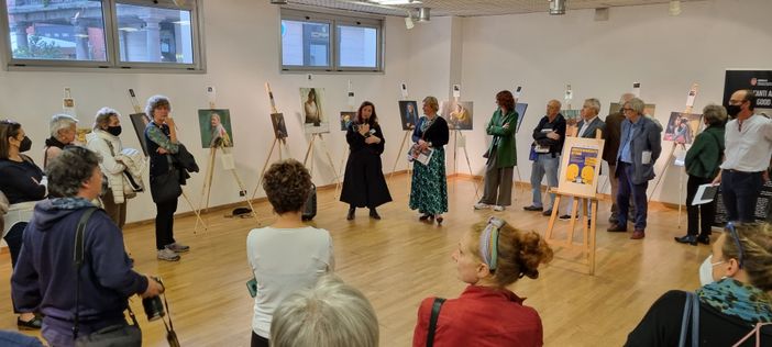 L’inaugurazione della mostra nella Sala Caramba