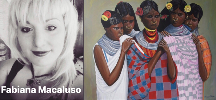 Fabiana Macaluso artista internazionale partecipa alla mostra della galleria Falzone Arte Contemporanea di Milano