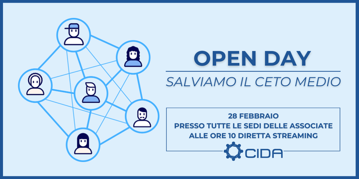 Open day per la Petizione "Salviamo il ceto medio": il 28 febbraio Giornata di mobilitazione per il Paese Open day per la Petizione "Salviamo il ceto medio": il 28 febbraio Giornata di mobilitazione per il Paese