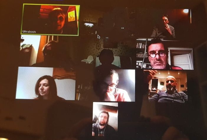 Una riunione in videoconferenza della segreteria del Pd di Pinerolo