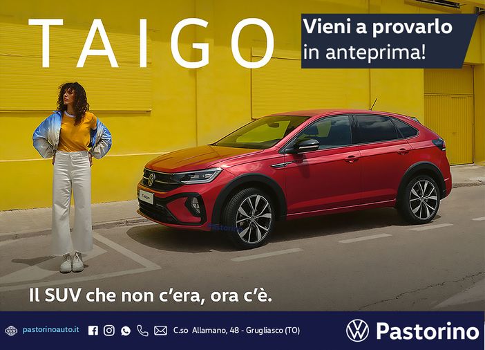Taigo Volkswagen: prenota il test drive da Pastorino a Grugliasco Taigo Volkswagen: prenota il test drive da Pastorino a Grugliasco