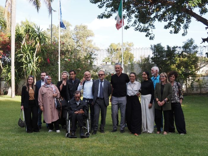 Diego Cossotto e i pedalatori solidali accolti a Rabat Diego Cossotto e i pedalatori solidali accolti a Rabat