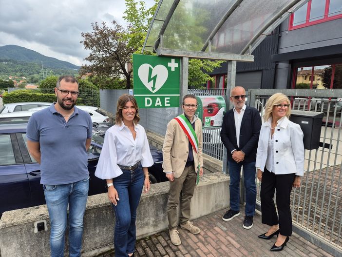 Da sinistra Fabrizio Falco, Ilaria Giacomino, Simone Ballari, Giampiero Giacomino e Paola Lacroce