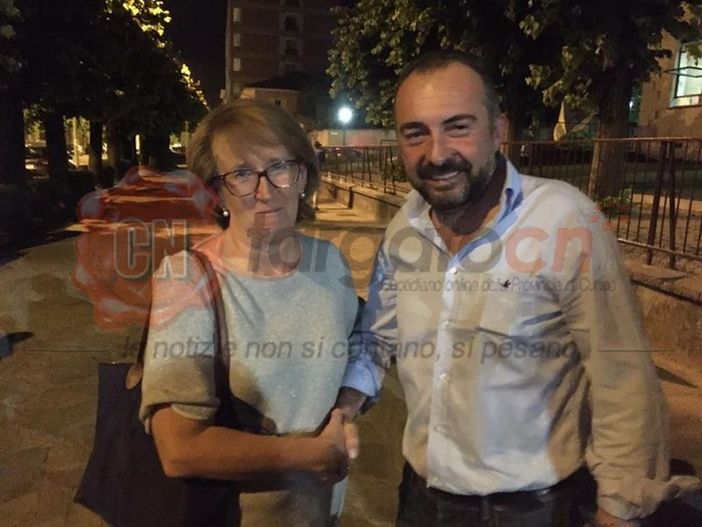 Barge Piera Comba e Ivo Beccaria dopo il voto del 2017 Barge Piera Comba e Ivo Beccaria dopo il voto del 2017