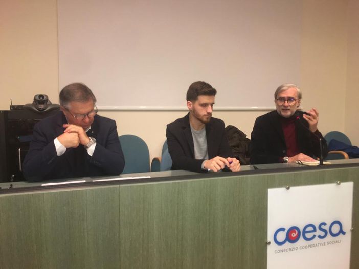 Da sinistra, Renato Zambon, Federico Depetris e Giorgio Merlo