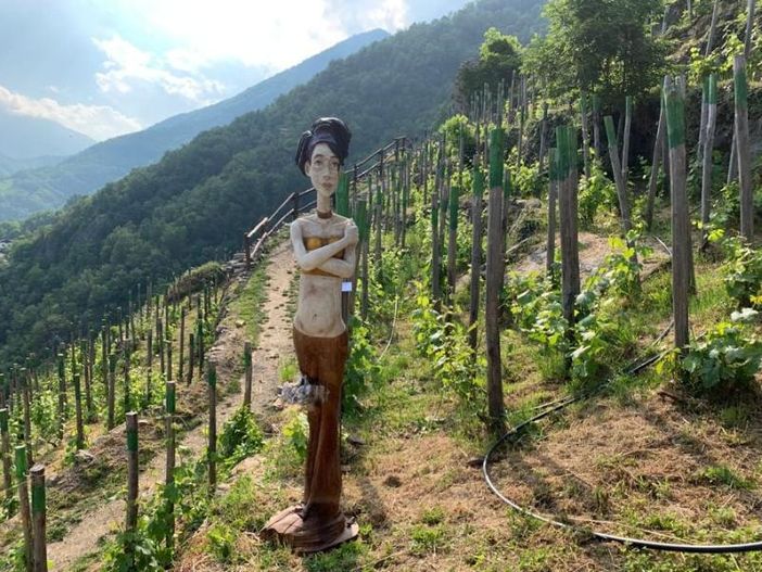 Pomaretto donne di Challier vitigni di ramìe Pomaretto donne di Challier vitigni di ramìe