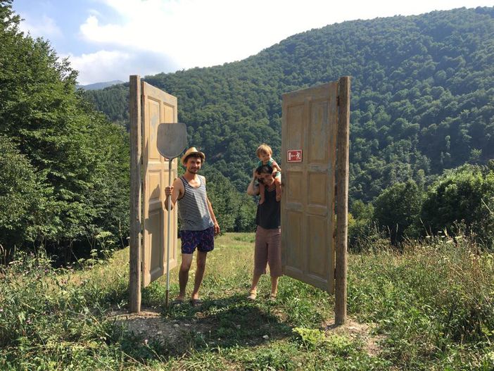 Sergey Balovin con la moglie Sergey Balovin con la moglie